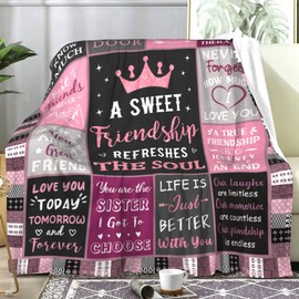 Inmedioor - Regalos de cumpleaños para mejores amigas para mujeres, mantas de mejor amiga, ideas de graduación, regalos únicos de amistad para amigos y mujeres, 50 x 40 pulgadas