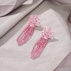 EVER FAITH Snowflake long Tassel Earrings for Women Girls, Rhinestone
