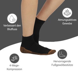 SHOP LC Copper Compression Socks for Sports, Anti-Odor, Arch Support for Athletes, Pregnancy, Running for Men and Women, Set of 4, white-grey