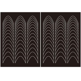 ZAAWUUT French Manicure Nail Art Stickers Strips,390pcs Self-Adhesive Nail Sticker Tips Guide Decals for Manicure Decoration,10 Sheets 390pcs (Black)