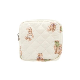 Long Keeper Small Makeup Bag for Handbag Cosmetic Bag with Compartments Small Toiletry Bag Mini Travel Toiletry Pouch (Cute Bear, L)