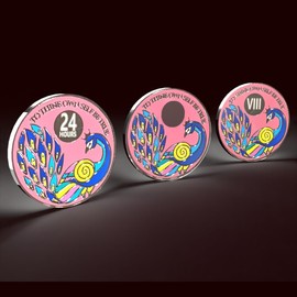 Peacock Recovery Medallion in 1 to 60 Years AA Coin with Gift Box Included (10 Years)