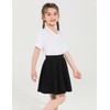 Hvididan Black Skirt for Girls,Size 13-14 Uniform Pleated Skater Skirts