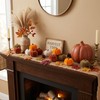 FJAKA 12 Pcs Velvet Pumpkin Mini Decor, Artificial Small Foam