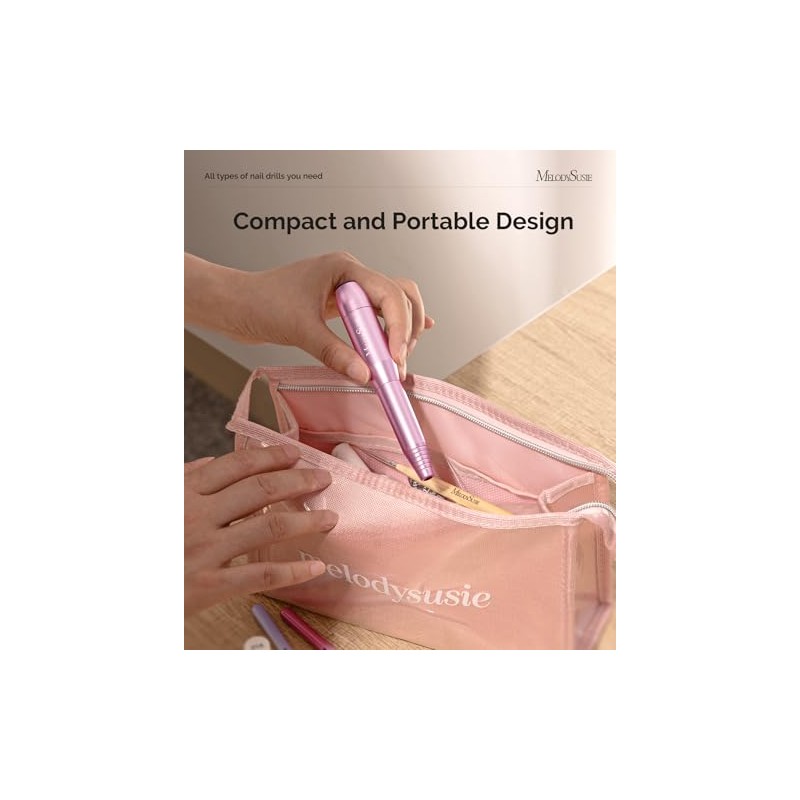 MelodySusie Portable Electric Nail Drill - Professional Nail File Kit