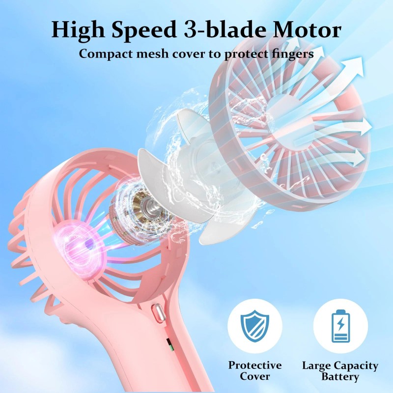 k36 Mini Personal Fan Handheld, Small Portable Handheld Fan, Battery