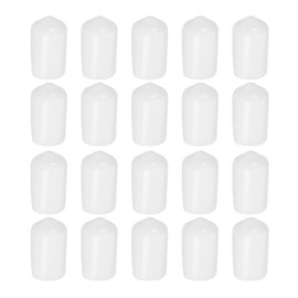 Sourcing Map 50Pcs PVC Rubber End Caps, 10mm ID, White