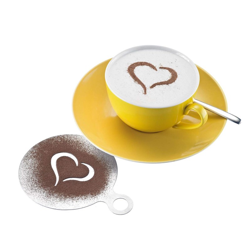 Westmark Dekorierschablonen-Set, 3-tlg., 3 verschiedene Motive, Cappuccino, ø 10 cm,