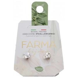 Farma Bijoux Pharma Bijoux Hypoallergenic Earrings Square Crystal 6 mm