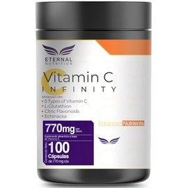 ETERNAL NUTRITION Infinity: Vitamina C con L-Glutatión y Zinc (100 Caps)