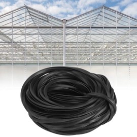 Black Greenhouse Rubber Strip Rubber Weatherproof Greenhouse Rubber Seal Greenhouse Accessories for Glass Sealing (10m/32.8ft)