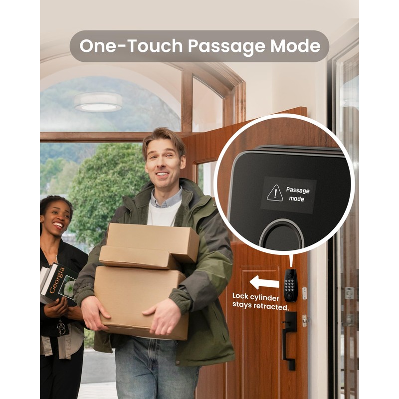 DESLOC C110 Keyless Entry Door Lock with Display (Smart Screen),
