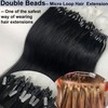 GOOFIT Hair Extensions Micro Loop Human Hair Extensions Remy Hair