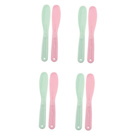 Mikinona Diy Makeup Spatula Set Cosmetic Scoop Spoons for Mixing Facial Masks Durable Random Colors Yellow Green Pink Creams and Lotions