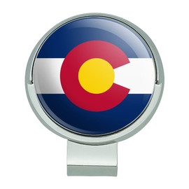 GRAPHICS & MORE Colorado State Flag Golf Hat Clip with Magnetic Ball Marker