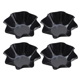 MiOYOOW Petal Shaped Baking Bowl, Carbon Steel Baking Bowl, 4 Pieces Petal Baking Bowl, Tortilla Bowl Maker with Non-Stick Coating for Kitchen Cooking
