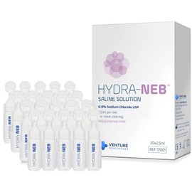 50ml Isotonic Saline Solution 0.9% NaCl - Inhalation Solution for Nebuliser – Reduce Mucus and Allergy Symptoms - Nebuliser Saline Solution for Humidyfing Airways