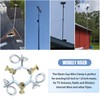 Antenna Down Guy Wire Clamp, 3-Way Guying, Fits Masts up