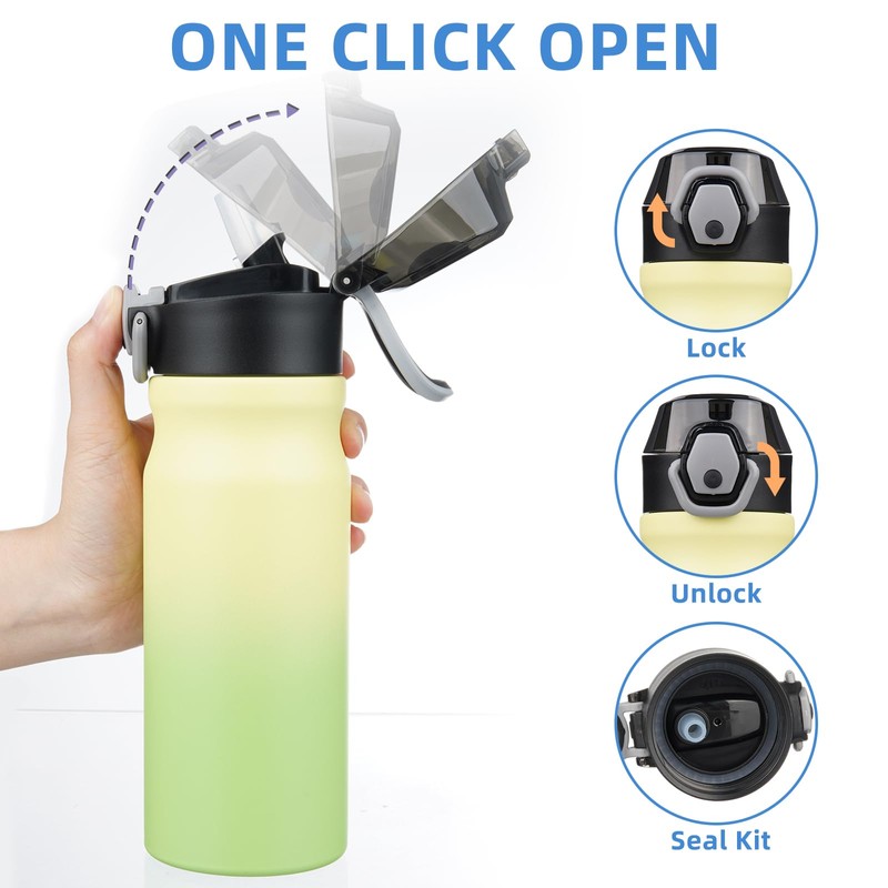 BJPKPK - Botella de agua aislada de acero inoxidable de