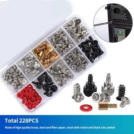 Unbranded PC Computer Screws Standoffs Set Kit for Hard Drive Computer Case Power 228 Pcs