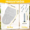 Pack of 15 Glass Retainer Clips with Screws, Cupboard Glass