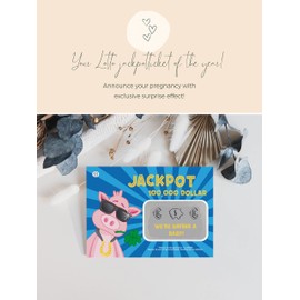 Jolicoon Pregnancy announcement lottery scratch off cards - We're having a baby - Baby announcement with with lottery tickets