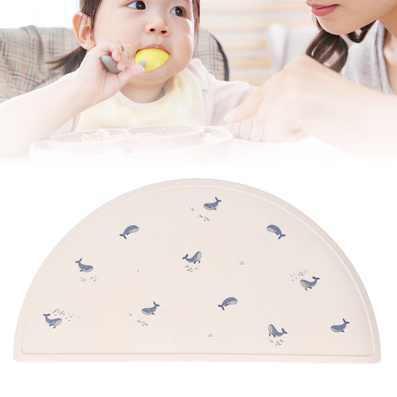 Baby Meal Mat Silicone Waterproof Simple Baby Placemat Feeding Mat