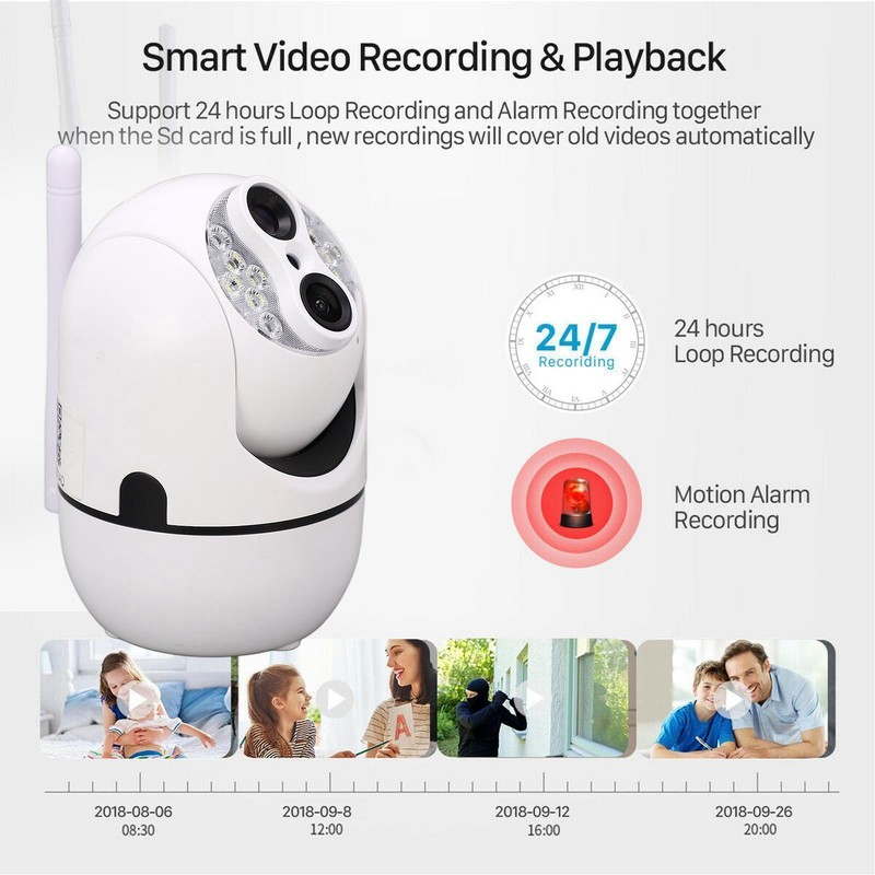 Wireless Outdoor Camera 1080P HD Waterproof IP66 2.4GHz WiFi Home