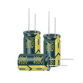 PENGLIN 5PCS Electrolytic Capacitor Aluminum Electrolytic Capacitor 450V 100UF 105℃ 18x30mm High Frequency Low Resistance Long Life (450V 100μF)