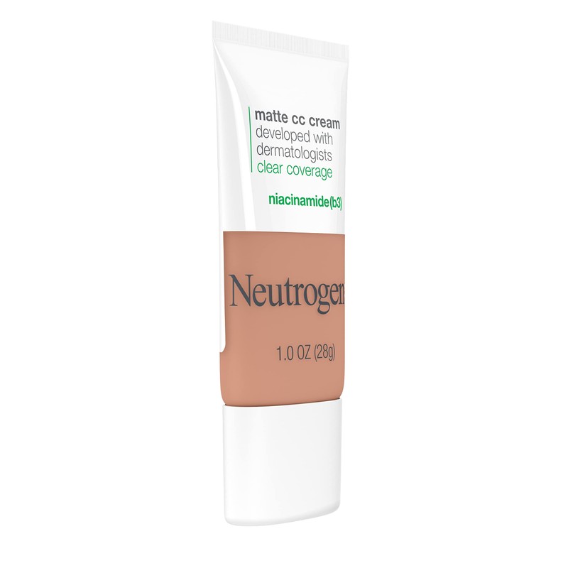 Neutrogena Clear Coverage Flawless Matte CC Cream, Full-Coverage Color Correcting
