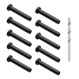 RiaYer 10 Pack Black Stemball Swage Dead End Invisible Cable Railing Kit Terminal for 1/8" Deck Cable Railing，T316 Stainless Steel Stair Deck Hardware for Wood/Metal Posts HF024B