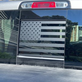 CONGCONG for Toyota Tacoma Rear Middle Window American Flag Vinyl Decal Compatible with Tacoma 2016-2023