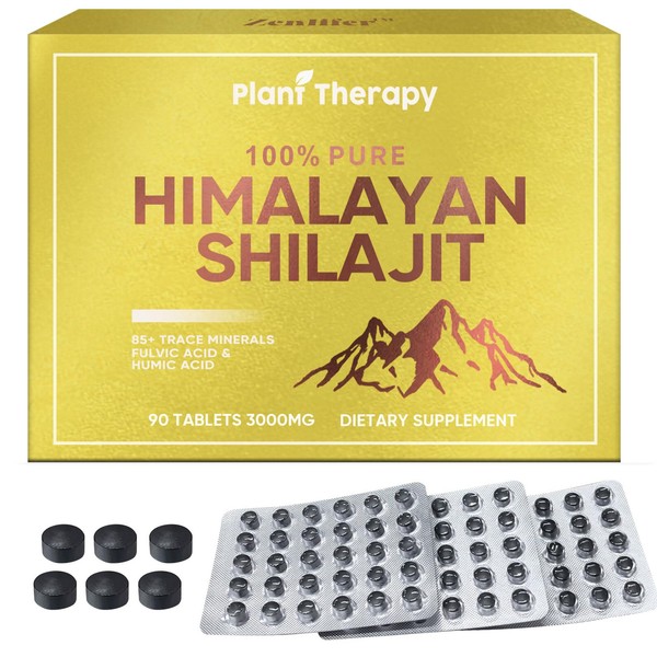 Shilajit 60 Counts, Pure Himalayan Shilajit Rich in Fulvic Acid