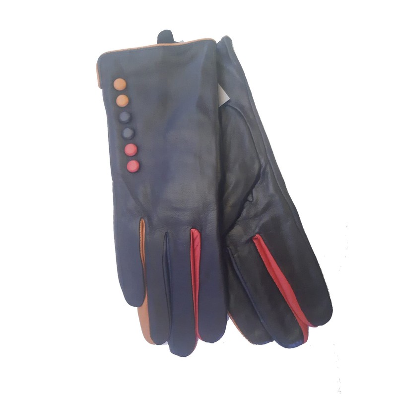 Vera Tucci TIFFANY G01 Leather Multi Colour Button & Fingers