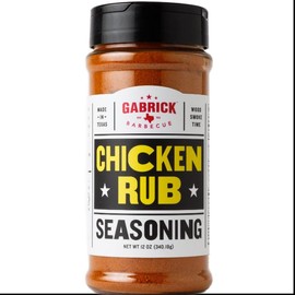 Gabrick BBQ Chicken Rub Seasoning | Sugar-Free Dry Rub for Chicken & Pork | Savory Homemade Flavor | Perfect for Grilling, Baking & Pan-Frying | 100% Natural Ingredients | No Sugar, No MSG | 12 oz shaker bottle