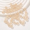 LadayPoa 150pcs 10mm Acrylic Frosted Gold Star Round Beads Glass