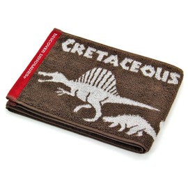 Carolata Cretaceous Dinosaur/Pterosaur Scarf Towel (Approx. 43.3 x 7.9 inches (110 x 20 cm) / Brown / Imabari Towel, Made in Japan, Water Absorbent, Sports Towel, Face Towel (100% Cotton, Jacquard