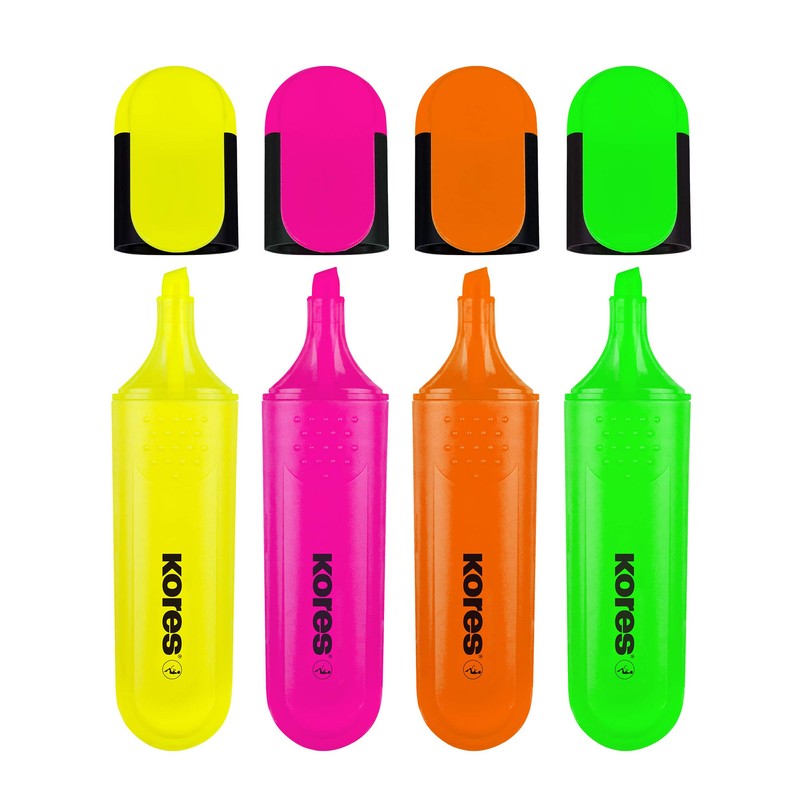 Kores - Highlighter Pens - Bright Liner Plus, Fluorescent, Water