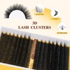 QUEWEL Lash Clusters Kit 320Pcs 60D+80D Mix 12-18mm Cluster Lashes