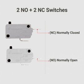 KW3A Microwave Oven Door Switch 16A 125V/250V Door Interloc (2 Normally Open and 2 Normally Close) Suitable for Most Brand Microwave ovens Door Interloc Switch