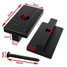 YOUTU® Pack of 100 WPC Clips, Hidden Fixing with T-Clip with Screws, Hidden Fixing with Stainless Steel Screws, 6 mm Plastic Patio Clips for WPC/BPC Floorboards (Pack of 100 WPC Clips)