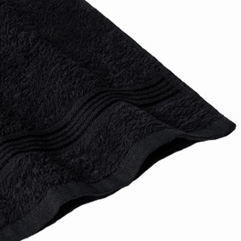 BELIZZI HOME - Paños de algodón ultra suaves, contiene 12 paños faciales de 12 x 12 pulgadas, ideales para uso diario, toallas faciales compactas y ligeras, multiusos, color negro