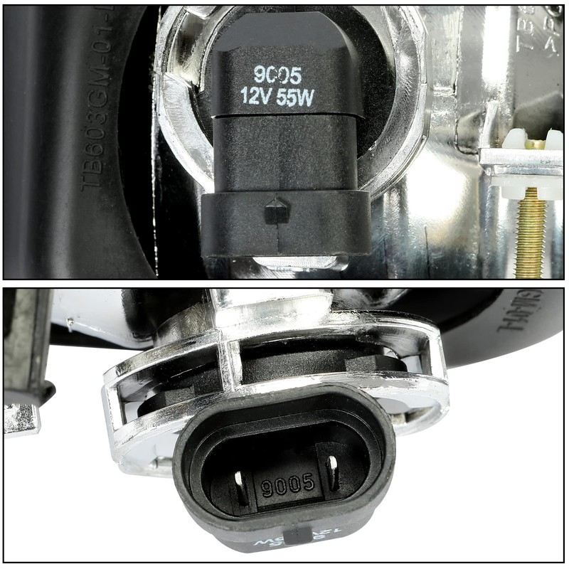 HECASA Pair Bumper Fog Lights Compatible with 2003-2007 Chevy Silverado