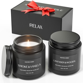 Waxcanpy Scented Candles for Men, Soy Candles for Home Scented, Candle Gifts for Men, 2 Pack Aromatherapy Candle Gift Set for Relaxing, Stress Relief & Home Decor