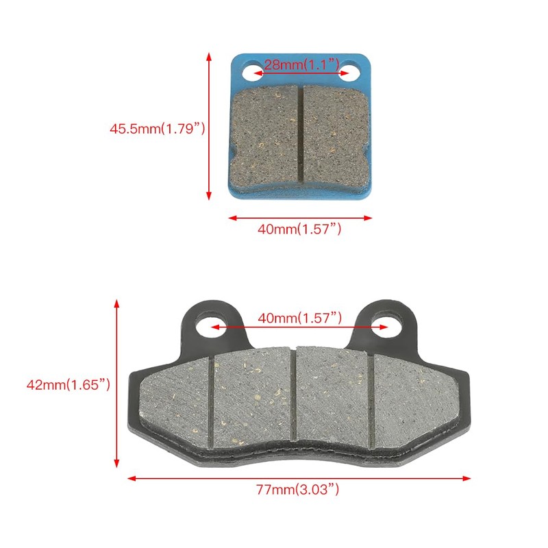 HIAORS Front & Rear Brake Pads for SSR Thumpstar 50cc