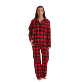 Just Love Long Sleeve Flannel Pajama Sets for Women 6760-10195-RED-2X