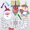 Baker Ross AX485 Christmas Sand Art Decoration Pendant Craft Set for Children - 12 Pieces, Festive Creative Sets and Craft Supplies for Crafts and Decorating at Christmas Time
