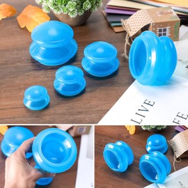 4 Sizes Cupping Therapy Set-Professional Cupping (浅蓝)