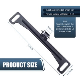 Sephile 1 PC Car License Plate Holder, Waterproof Durable Metal Vehicle Rear View Camera Bracket, Universal Back Up Camera Installation Tool, Car Reverse Bracket Accessories, for Most Cars (Black)