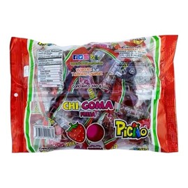 Picao Chi-Goma Fresa - Gomita sabor fresa cubierta con dulce sabor tamarindo - 20 piezas - 440 g